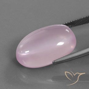 Quarzo rosa Rosa chiaro naturale da 18.72 ct, Ovale, Trasparente