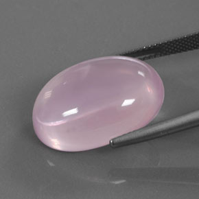 Quarzo rosa Rosa gomma da masticare naturale da 18.40 ct, Taglio ovale, Trasparente