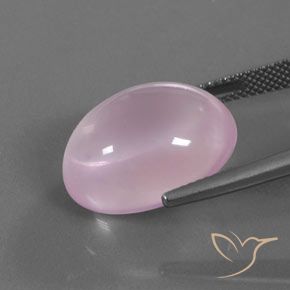 Quarzo rosa Rosa medio naturale da 18.44 ct, Ovale, Trasparente