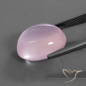 Quarzo rosa Rosa chiaro naturale da 19.21 ct, Ovale, Trasparente