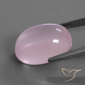 Quarzo rosa Rosa chiaro naturale da 24.95 ct, Ovale, Trasparente