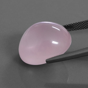 Quarzo rosa naturale rosa da 24,19 ct, trasparente, trasparente/traslucido