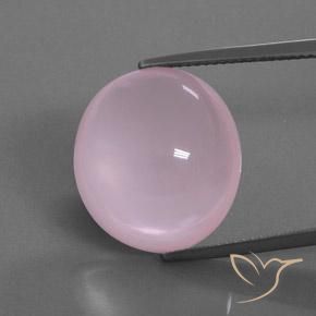 Quarzo rosa naturale rosa da 18,77 ct, taglio ovale, trasparente