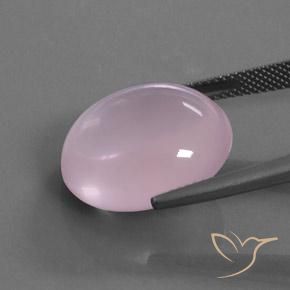 Quarzo rosa naturale rosa da 18,77 ct, taglio ovale, trasparente