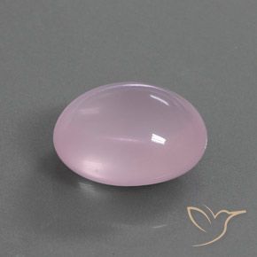 Quarzo rosa Rosa medio naturale da 17.81 ct, Ovale, Trasparente