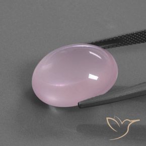 Quarzo rosa Rosa medio naturale da 17.81 ct, Ovale, Trasparente