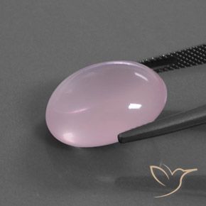 Quarzo rosa Rosa rosa naturale da 16.18 ct, Ovale, Trasparente