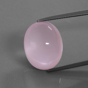 Quarzo rosa Rosa rosa naturale da 15.57 ct, Taglio ovale, Trasparente