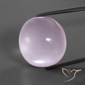 Quarzo rosa Rosa chiaro naturale da 37.51 ct, Taglio ovale, Trasparente