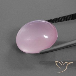 Quarzo rosa Rosa chiaro naturale da 27.63 ct, Ovale, Trasparente/Traslucido
