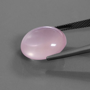 Quarzo rosa Rosa medio naturale da 16.44 ct, Taglio ovale, Trasparente