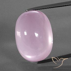 Quarzo rosa naturale rosa da 30,02 ct, taglio ovale, trasparente