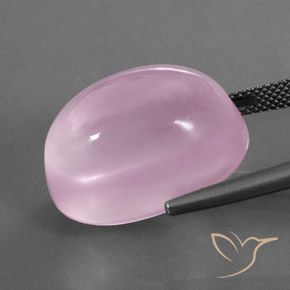 Quarzo rosa naturale rosa da 30,02 ct, taglio ovale, trasparente