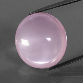Quarzo rosa Rosa chiaro naturale da 23.67 ct, Taglio ovale, Trasparente