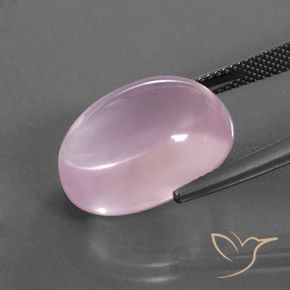 Quarzo rosa Rosa chiaro naturale da 16.91 ct, Ovale, Trasparente