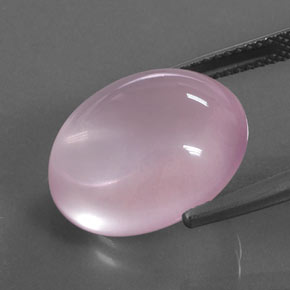 Quarzo rosa Rosa rosa naturale da 14.59 ct, Taglio ovale, Trasparente