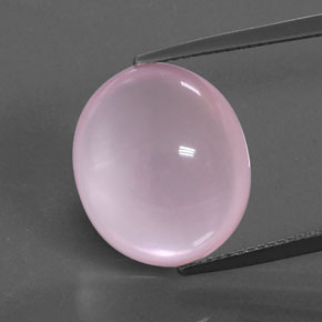 Quarzo rosa naturale rosa da 14,05 ct, taglio ovale, trasparente