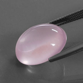 Quarzo rosa naturale rosa da 14,05 ct, taglio ovale, trasparente