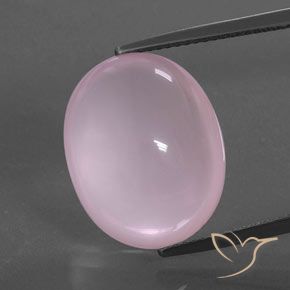 15.78ct Naturale Rosa gomma da masticare Quarzo rosa, Ovale, Trasparente