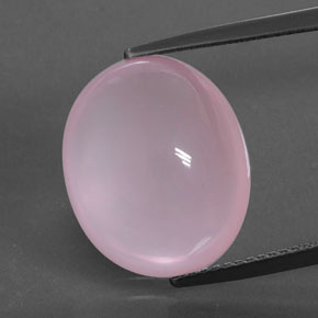 Quarzo rosa naturale rosa da 14,01 ct, taglio ovale, trasparente