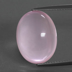 Quarzo rosa Rosa chiaro naturale da 12.59 ct, Taglio ovale, Trasparente