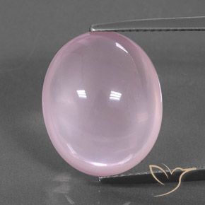 Quarzo rosa Rosa chiaro naturale da 13.83 ct, Ovale, Trasparente