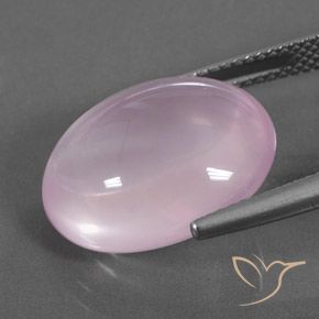 Quarzo rosa Rosa chiaro naturale da 13.83 ct, Ovale, Trasparente