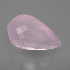 Quarzo rosa naturale rosa da 13,07 ct, briolette, trasparente