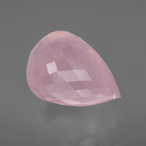 Quarzo rosa naturale rosa da 49,05 ct, briolette, trasparente