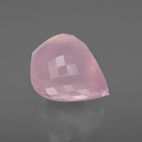 Quarzo rosa naturale rosa da 37,97 ct, briolette, trasparente