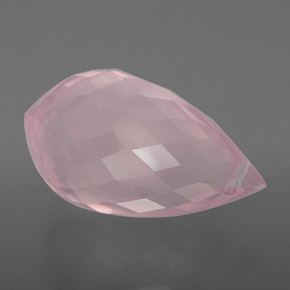 Quarzo rosa Rosa rosa naturale da 9.33 ct, Taglio briolette, Trasparente
