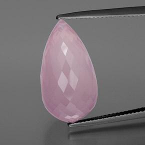 Quarzo rosa naturale rosa da 18,89 ct, briolette, trasparente