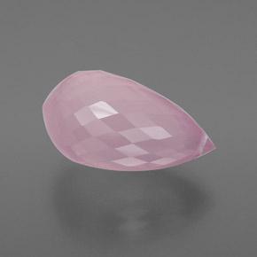 Quarzo rosa naturale rosa da 18,89 ct, briolette, trasparente
