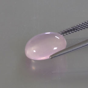 Quarzo rosa Rosa naturale da 4.47 ct, Taglio ovale, Trasparente