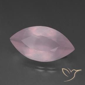 Quarzo rosa Rosa medio naturale da 20.36 ct, Taglio marquise, Trasparente