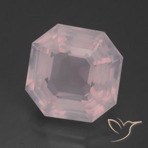 Quarzo rosa Rosa medio naturale da 15.10 ct, Ottagonale / Taglio smeraldo, Trasparente