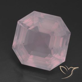 Quarzo rosa Rosa medio naturale da 13.14 ct, Ottagonale / Taglio smeraldo, Trasparente