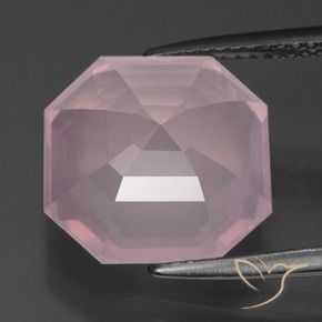 Quarzo rosa Rosa medio rosa naturale da 7.43 ct, Ottagonale / Taglio smeraldo, Trasparente