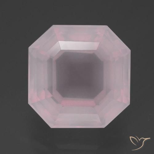 7.79ct Naturale Rosa chiaro Quarzo rosa, Taglio smeraldo, Trasparente