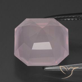 Quarzo rosa Rosa chiaro naturale da 7.79 ct, Ottagonale / Taglio smeraldo, Trasparente