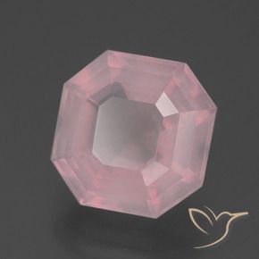 Quarzo rosa Rosa rosa naturale da 5.41 ct, Ottagonale / Taglio smeraldo, Trasparente