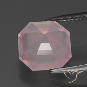 Quarzo rosa Rosa rosa naturale da 5.41 ct, Ottagonale / Taglio smeraldo, Trasparente