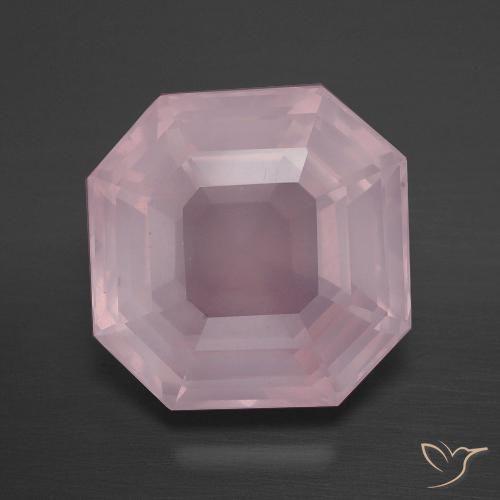 8.97ct Naturale Rosa medio rosa Quarzo rosa, Taglio smeraldo, Trasparente