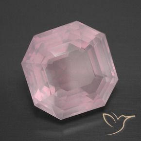 Quarzo rosa Rosa medio rosa naturale da 8.97 ct, Ottagonale / Taglio smeraldo, Trasparente