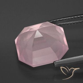 Quarzo rosa Rosa medio rosa naturale da 8.97 ct, Ottagonale / Taglio smeraldo, Trasparente