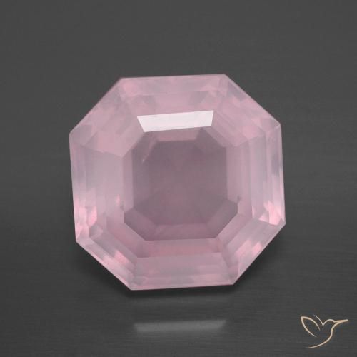8.87ct Naturale Rosa medio rosa Quarzo rosa, Taglio smeraldo, Trasparente