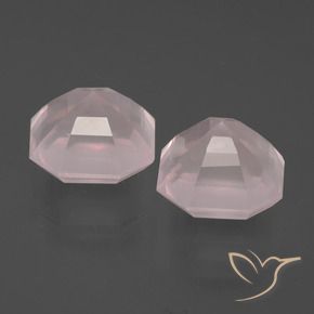 Gemme di Quarzo rosa Rosa chiaro naturale da 9.36 ct, Ottagonale / Taglio smeraldo, Trasparente