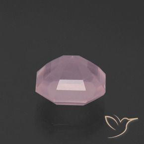Quarzo rosa Rosa rosa naturale da 4.12 ct, Ottagonale / Taglio smeraldo, Trasparente