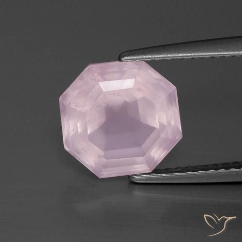3.71ct Naturale Rosa chiaro Quarzo rosa, Taglio smeraldo, Trasparente