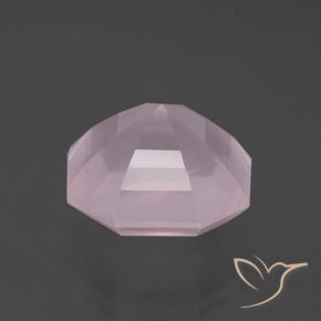 Quarzo rosa Rosa gomma da masticare naturale da 10.48 ct, Ottagonale / Taglio smeraldo, Trasparente